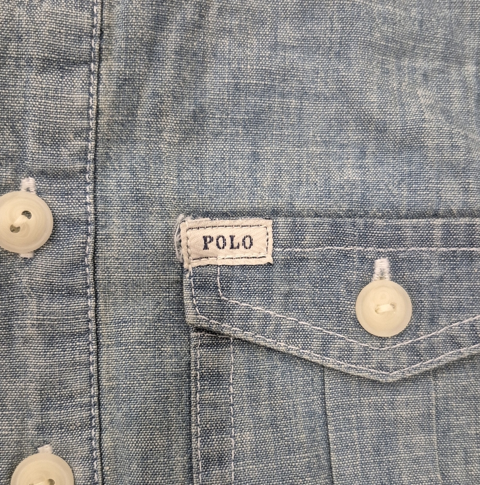 POLO RALPH LAUREN Girl's Chambray Dress - Picture 6 of 6